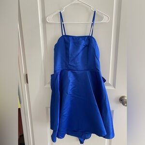 SHEIN Lace Up Big Bow Dress